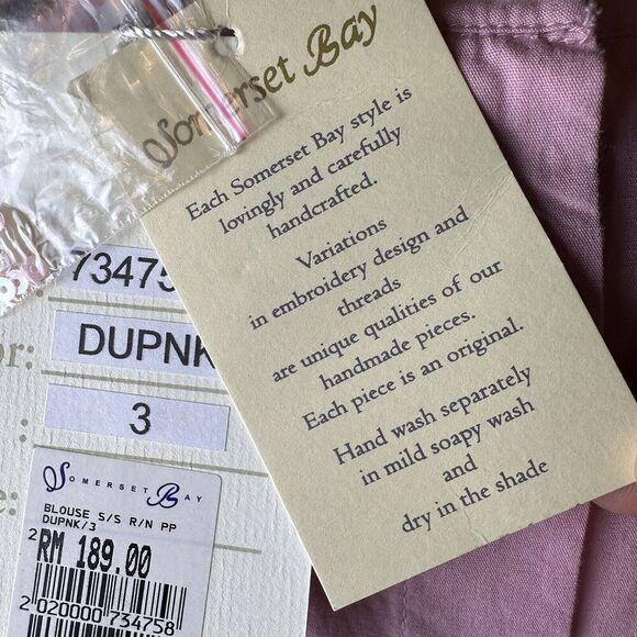 Somerset Bay Pink Embroidered Floral Blouse S | Lace Trim Girly Cottagecore Top - Picture 8 of 10